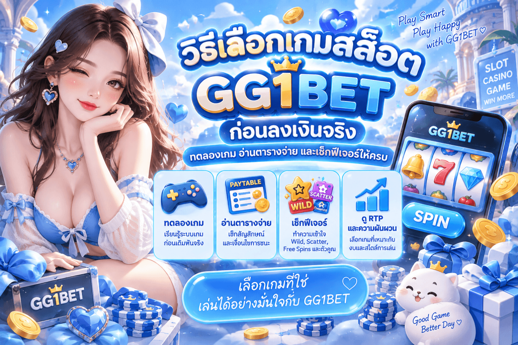 วิธีเลือกเกมสล็อต GG1BET